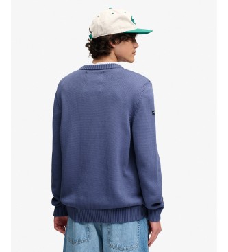 Superdry Pull Preppy en coton marine