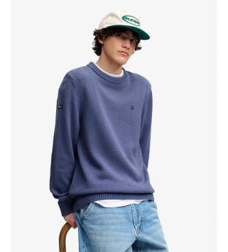 Superdry Pull Preppy en coton marine