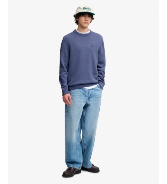 Superdry Pull Preppy en coton marine
