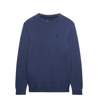 Superdry Pull Preppy en coton marine