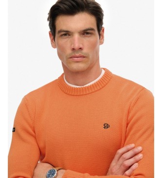 Superdry Pull Preppy en coton orange