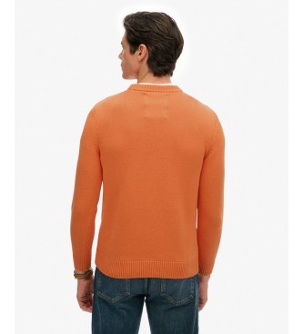 Superdry Pull Preppy en coton orange