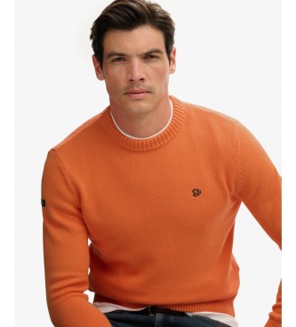 Superdry Pull Preppy en coton orange
