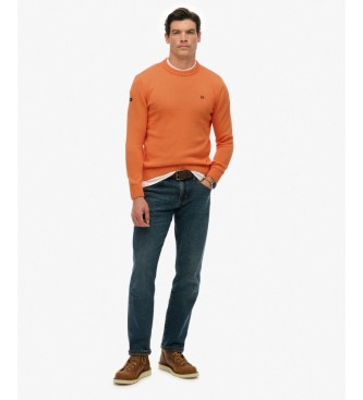 Superdry Pull Preppy en coton orange