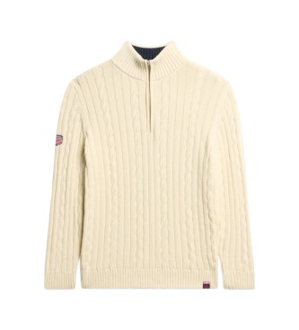 Superdry Maglia da rugby Henley beige