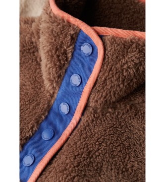 Superdry Polaire Supersoft Mash Up marron