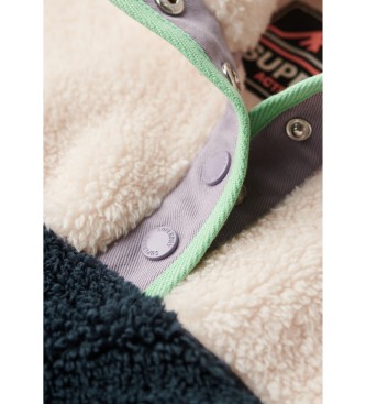 Superdry Polaire Supersoft Mash Up blanc