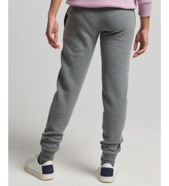 Superdry Jogger bordado com o logtipo Vintage em cinzento