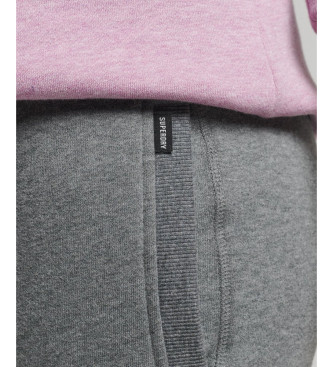 Superdry Jogger con logo vintage ricamato Grigio