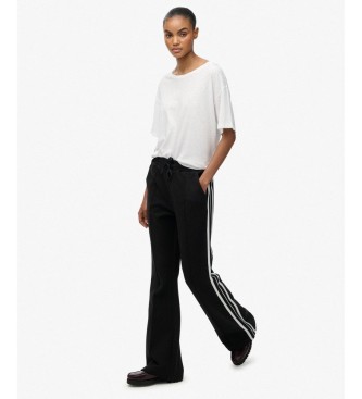 Superdry Jogger Studios Stripe Straight Trouser preto