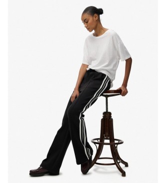 Superdry Jogger Studios Stripe Straight Trouser preto