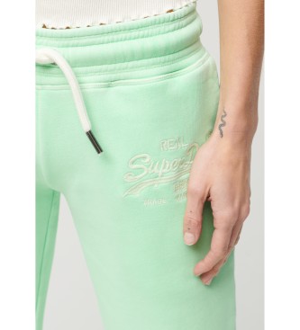 Superdry Raztegnjene hlače Jogger Neon green