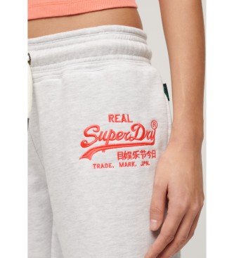 Superdry Raztegnjene hlače Jogger Neonsko siva