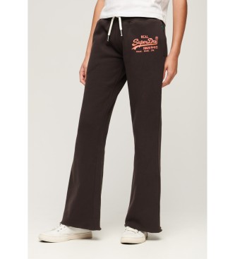 Superdry Flared Jogger Trousers Neon black