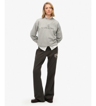 Superdry Spodnie jogger Athletic Flare w kolorze ciemnoszarym