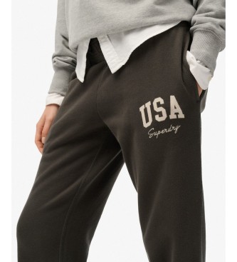 Superdry Spodnie jogger Athletic Flare w kolorze ciemnoszarym