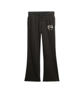 Superdry Spodnie jogger Athletic Flare w kolorze ciemnoszarym