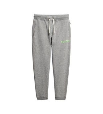 Superdry Klasične jogger hlače z logotipom Core grey