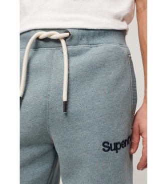 Superdry Pantaloni jogger classici lavati con logo Blue Core