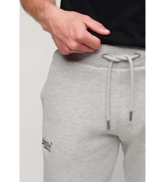 Superdry Spodnie jogger z logo Essential szare