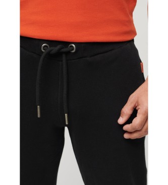 Superdry Joggingbyxor med logotyp Essential svart