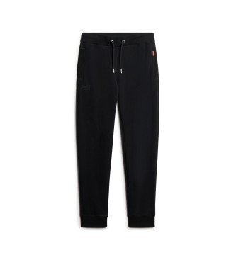 Superdry Spodnie jogger z logo Essential czarne