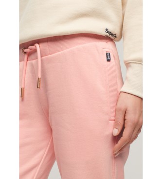 Superdry Pantaloni jogger rosa con logo Essential