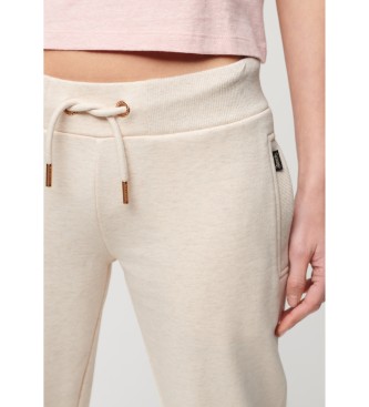 Superdry Essential jogger hlače z logotipom, bež