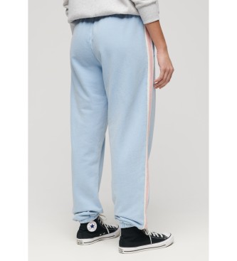Superdry Pantaloni jogger con righe sui lati Vingate blu