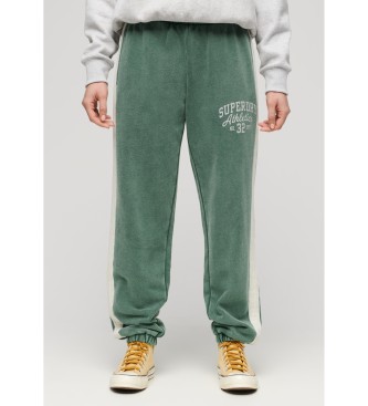 Superdry Jogger trousers with side stripes Vingate green