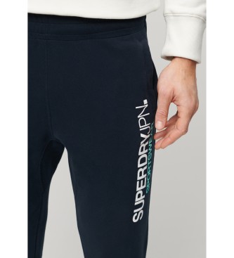 Superdry Pantaln Jogger con logotipo Sportswear marino