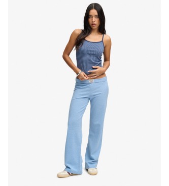 Superdry Pantalone Jogger ESS Fold Over blu