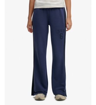 Superdry Jogger hla?e ESS Stripe Flare v mornarsko modri barvi
