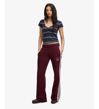 Superdry Hla?e Jogger ESS Stripe Flare v barvi bordo