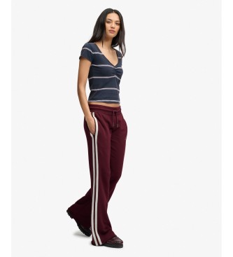 Superdry Hla?e Jogger ESS Stripe Flare v barvi bordo