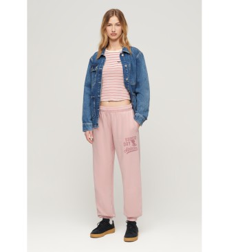 Superdry Vintage washed jogger trousers pink