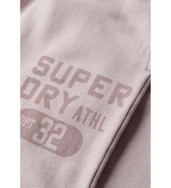 Superdry Vintage tvttad beige joggingbyxa