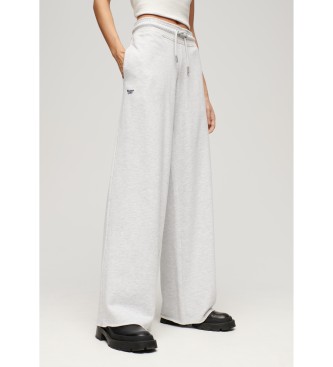 Superdry Straight Jogger Trousers with logo Essential grey