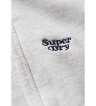 Superdry Ravne jogger hlače z logotipom Essential sive barve