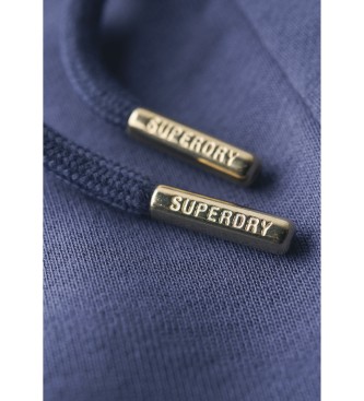 Superdry Jogger broek recht met logo Essential blauw