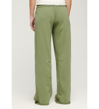 Superdry Jogger ravne hlače z logotipom Essential green