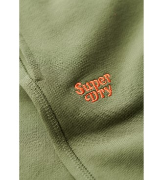Superdry Jogger ravne hlače z logotipom Essential green