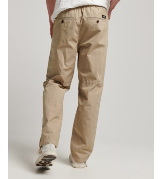 Superdry Brown woven jogger trousers