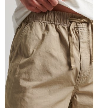 Superdry Rjave tkane jogger hlače