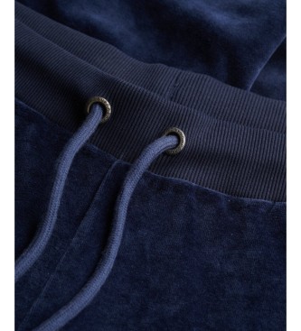 Superdry Pantalon Jogger Velours Wide Leg marine