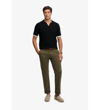 Superdry Polo Johnny Collar Knitted black