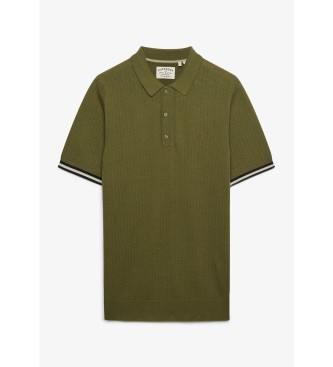 Superdry Texture green polo shirt
