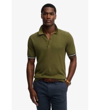 Superdry Texture green polo shirt