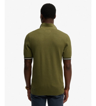 Superdry Texture green polo shirt