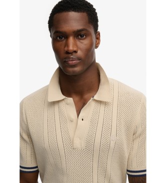 Superdry Texture beige polo shirt